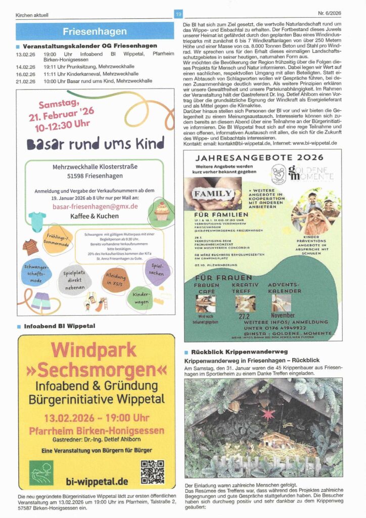 Einladung in "Aktuell" der VG Kirchen